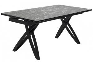 Стол Woodville Palermo 539686 испанская керамика TL-128 черный контрастный мрамор/черный 180(260)x90x76