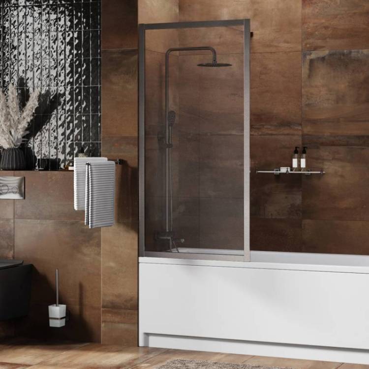 Шторка на ванну Wasserkraft Abens 20W01-80BN 80x160 Никель матовый