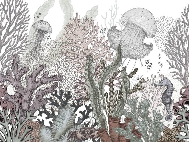 Фреска Ortograf Fancy 35085 Морские джунгли Флора FLN