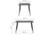 Стол Woodville Smoke 15551 clear gray/black фото 2