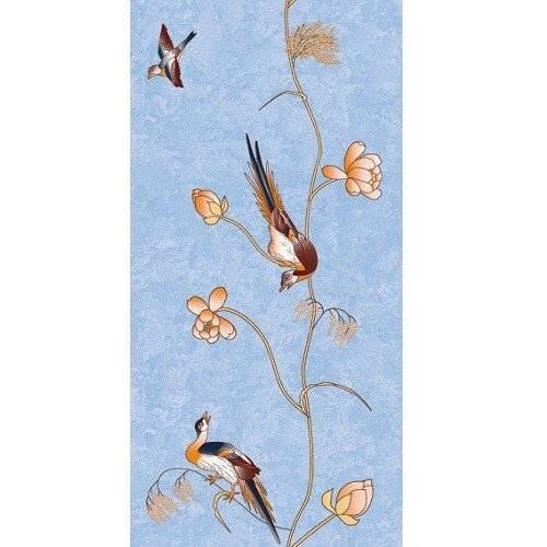 Панель стеновая ПВХ Апласт Цветы Азии 9005/3 Райские птицы