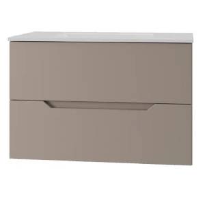 Тумба с раковиной Orange Line Li-70TuL+Ra подвесная, латте матовый