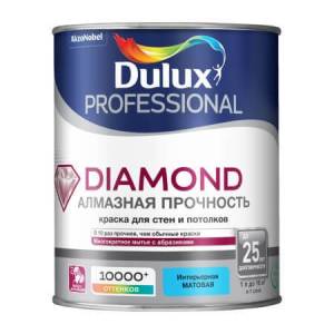Краска для стен и потолков водно-дисперсионная Dulux Diamond Matt матовая база BW 1 л