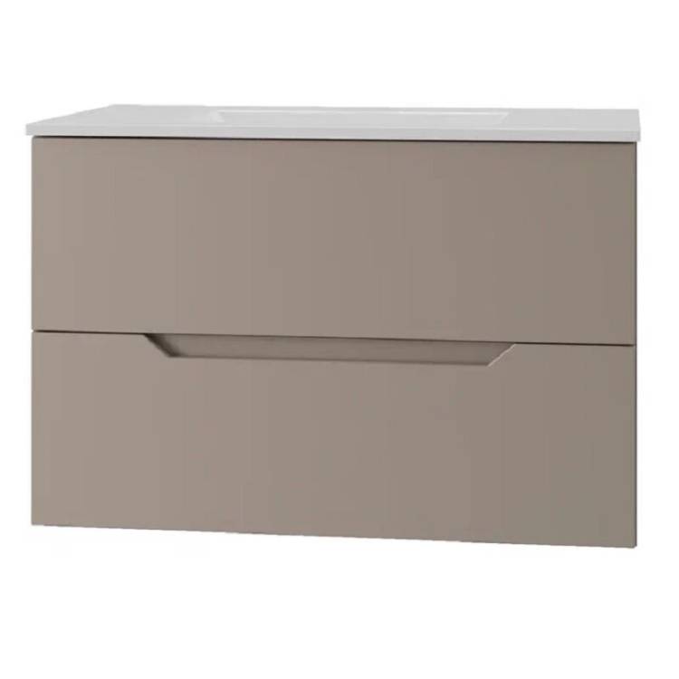 Тумба с раковиной Orange Line Li-70TuL+Ra подвесная, латте матовый