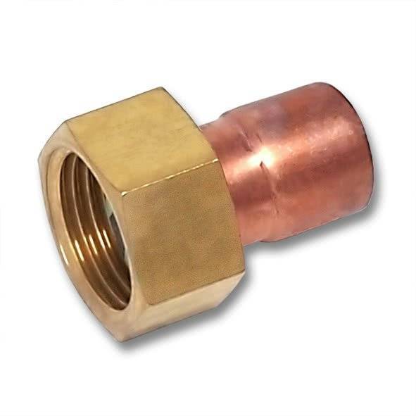 Муфта Sanha 5359g, ВП-ВР, с накидной гайкой, медь, 18х3/4