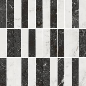 Декор Kerama Marazzi Тубкаль KMD2MSA003BR Мозаичный Микс Черный Белый Глянцевый Обрезной 30x30