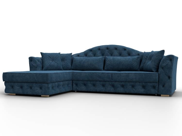 Диван угловой Лига Диванов Артис 128027L Синий
