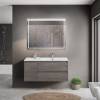 Тумба с раковиной BelBagno KRAFT 100 подвесная, правая, Cemento Grigio фото 5