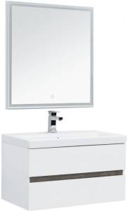 Мебель для ванной Aquanet Беркли 80 258909 белый, дуб рошелье, 1280x800x455