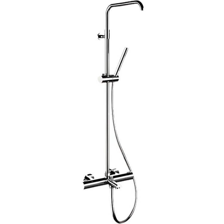 Душевая система Remer Elegance EQ34A7MMSSOF хром, с изливом, с термостатом