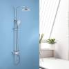 Душевая стойка Abber Weiss Insel AF8020W без излива, белый-хром фото 2