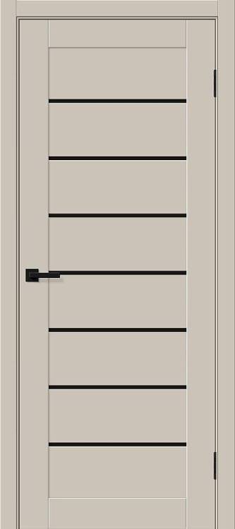Межкомнатная дверь Bravo Браво-22 Black Shine полотно Cream Silk 550x1900