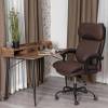 Кресло компьютерное Tetchair Chief metalBL 25018 коричневый, кожзам, ткань фото 14
