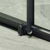 Душевая дверь в нишу MaybahGlass MGD-1636-6 профиль черный, стекло бесцветное, 160x195 фото 5