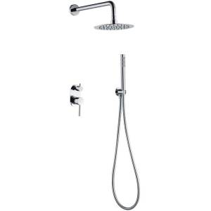 Душевой комплект Boheme Uno 464-CR Верхний душ + Ручной душ, хром + Смеситель, с внутренней частью