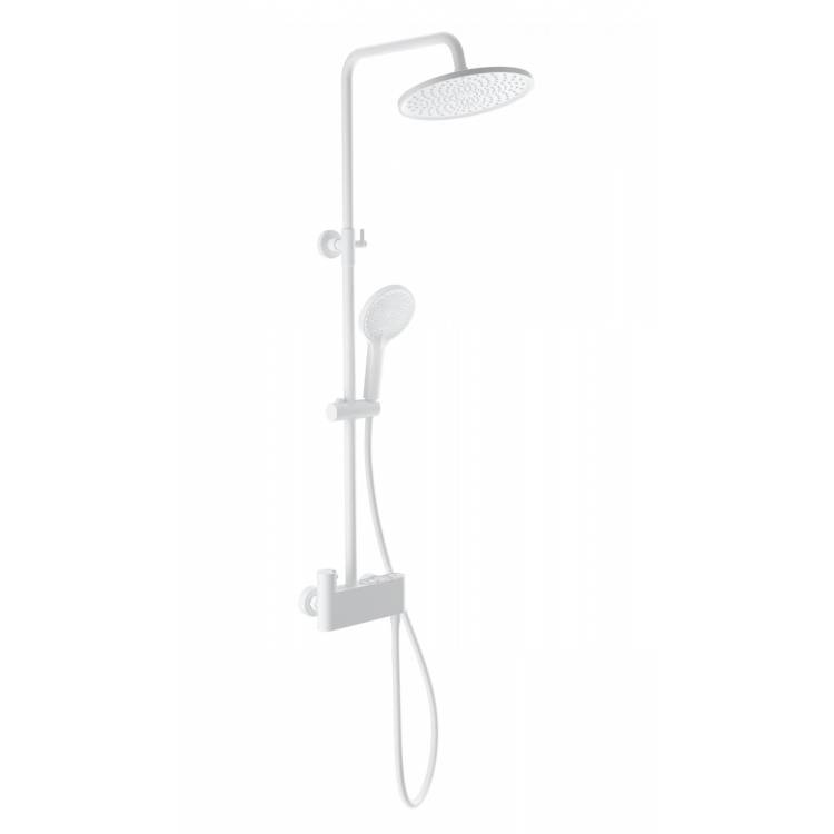 Душевая стойка Wonzon & Woghand WW-B3110-MW белая, с термостатом