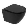 Унитаз подвесной CHARUS Torre Bianca EWC700-121B Black Estella Rimless безободковый, с горизонтальным выпуском, черный
