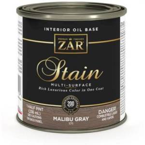 Льняное тонирующее масло ZAR Stain Interior Oil Base 171 Грифельно серый (Malibu Gray) 0.236 л