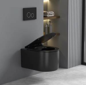 Унитаз подвесной Cerutti Spa TANARO Aria MB CT9238,матовый черный