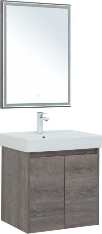 Мебель для ванной Aquanet Nova Lite 60 дуб рошелье, с дверками