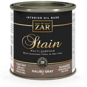 Льняное тонирующее масло ZAR Stain Interior Oil Base 171 Грифельно серый (Malibu Gray) 0.236 л