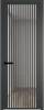 Межкомнатная дверь Profil Doors 3 AGP цвет профиля Серая ночь, стекло безопасное 6 мм ромб серебро 600x2000