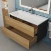 Тумба под раковину Uperwood Barsa 293020540 подвесная, черная, дуб сонома, 100 см фото 6