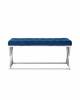 Банкетка Stool Group Инсигния BENCH-011 вельвет синий, сталь серебро 99x45.5 фото 2