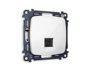 Комплект механизма компьютерной розетки Ambrella Volt MO MO112005 белый глянец