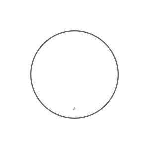Зеркало Fixsen FX-1060F с LED подсветкой, графит, 60x60 см