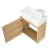 Тумба под раковину Belbagno Kraft Mini KRAFT MINI-500/260-1A-SO-RNN-L 45x25x50 Rovere Nebrasca Nature подвесная с распашной дверцей, левосторонняя фото 7