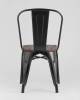 Набор из 6 стульев Stool Group Tolix YD-H440B-W LG-01 X6 черный глянцевый, темное дерево фото 6