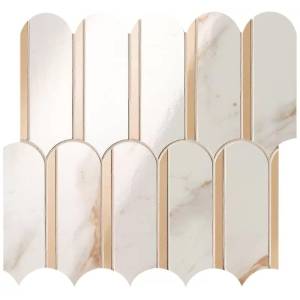 Мозаика FAP Ceramiche Roma Gold fQKO Calacatta Oro Onice Miele Archs Mosaico 28.2x31