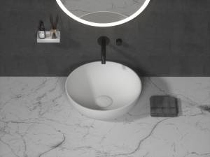 Раковина-чаша Armadi Art Monaco 879-35 кориан круглая матовая, Slim 35см 350x350x125