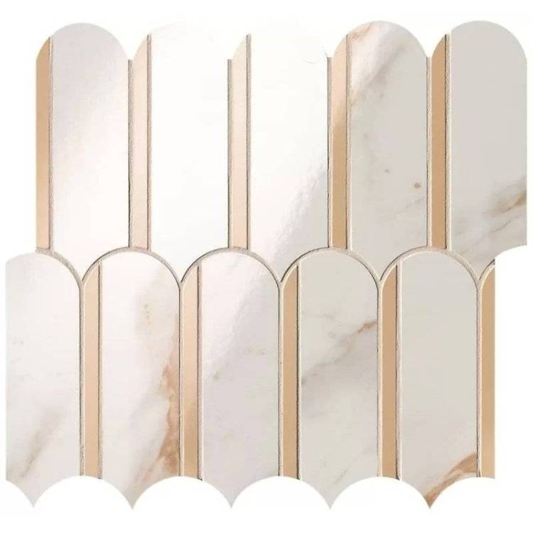 Мозаика FAP Ceramiche Roma Gold fQKO Calacatta Oro Onice Miele Archs Mosaico 28.2x31