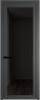 Межкомнатная дверь Profil Doors 1 AGP цвет профиля Серая ночь, стекло безопасное 6 мм черное тонированное 600x2000