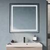 Зеркало BelBagno SPC-KRAFT-800-800-SENS-NERO с подсветкой и подогревом, Черный фото 5