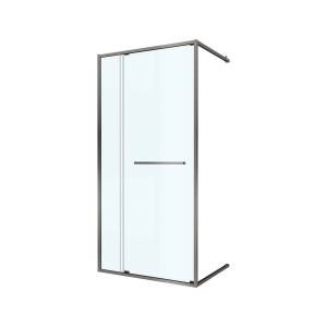 Душевая дверь в нишу Cezares LUX-B-FS-11-100-C-GM профиль оружейная сталь, стекло прозрачное, 100x195