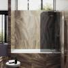 Шторка на ванну MaybahGlass MGV-660-4 69x140, поворотная, стекло графит матовый 6 мм, профиль хром глянцевый фото 3