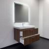 Тумба с раковиной Comforty Ангара-90П 00-00021037 подвесная, дуб темно-коричневый фото 4