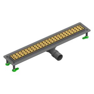 Душевой лоток Ctesi Flow Square Gold BK4024650/1 золотой, 80 см.