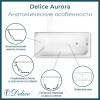 Чугунная ванна Delice Aurora DLR230604R-AS 160x75, с антискользящим покрытием, с отверстиями под ручки, без ножек фото 2