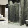 Душевая дверь в нишу MaybahGlass MGD-1279-5 профиль хром матовый, стекло сатин, 100x195