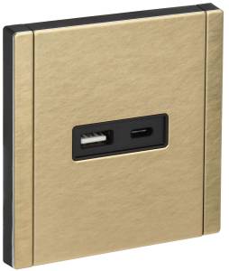 Розетка USB type A+C IEK Forte&Piano FP-U22-018-M-K37 шампань