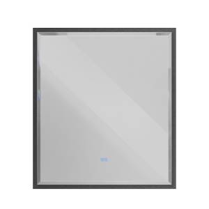 Зеркало Cezares Interni CZR-SPC-INT-800-900-LED-TCH-WARM-TIT с подсветкой, сенсорным выключателем и подогревом, Титан, 80x90