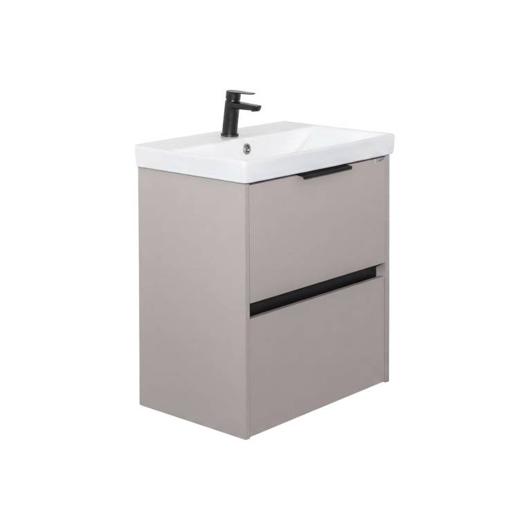 Тумба с раковиной Comforty Селенга-50 00-00022007CF серый шелк