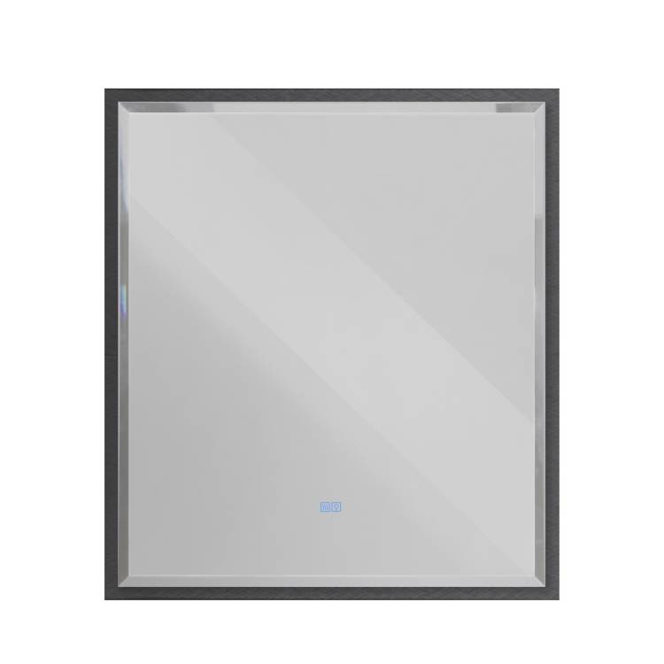 Зеркало Cezares Interni CZR-SPC-INT-800-900-LED-TCH-WARM-TIT с подсветкой, сенсорным выключателем и подогревом, Титан, 80x90