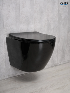 Унитаз подвесной Gid Convexo Tr2198-18 62204Y черный глянцевый