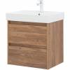 Тумба с раковиной Aquanet Nova Lite 60 305235 подвесная, дуб шоколадный фото 3
