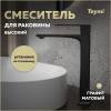 Смеситель для раковины Teymi Lori T10261 высокий, графит матовый